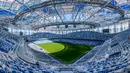 Interior Nizhny Novgorod Arena yang megah di  Nizhny Novgorod , (21/5/2018). Stadion Novgorod akan menjadi tuan rumah untuk empat pertandingan grup, babak 16 besar dan perempat final. (AFP/Mladen Antonov)