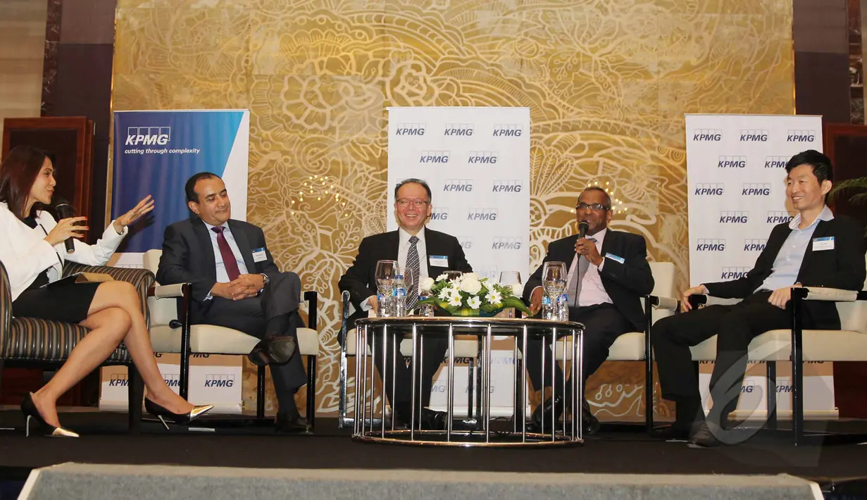 Suasana diskusi tantangan menuju Masyarakat ekonomi Asean (MEA) serta peluncuran laporan KPMG mengenai resiko menuju MEA di Hotel Kempinski Jakarta, Selasa (21/4/2015) . (Liputan6.com/Helmi Afandi)