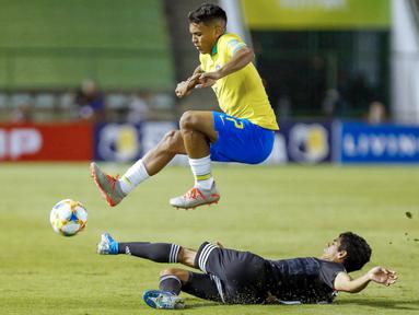 Gabriel Veron adalah pemain terbaik pada ajang Piala Dunia U-17 2019 di Brasil. (AFP/Miguel Schincariol)