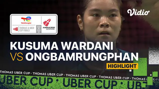 Berita video highlights pertandingan ketiga Indonesia vs Thailand di perempat final Piala Uber 2020, di mana Putri Kusuma Wardani menelan kekalahan, Jumat (15/10/2021) dinihari WIB.