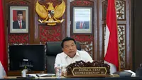 Kepala Staf Kepresidenan RI Dr. Moeldoko saat mengikuti Rapat Terbatas (Ratas) terkait percepatan penurunan stunting di Gedung Bina Graha, Jakarta, Selasa (11/1/2022). (Kantor Staf Presiden RI)