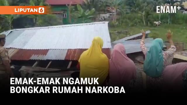 Warga di Desa Batu Mbulan Asli, Aceh Tenggara nekat membongkar paksa sebuah rumah kosong yang diduga menjadi sarang narkoba.