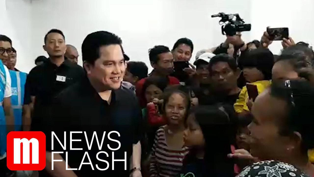 VIDEO: Erick Thohir Tinjau Posko Banjir, Jamin Pasokan Air Bersih dan Makanan