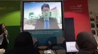Dr Cho Wondeuk menyebut Indonesia dan Korea Selatan memainkan sejumlah peran penting dalam dunia internasional. Terbukti dalam keterlibatan kedua negara di forum dan keanggotaan luar negeri (Liputan6.com/Teddy Tri Setio Berty)