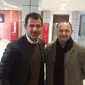 Dejan Antonic berpose dengan mantan rekannya di Red Star Belgrade, Dejan Stankovic (Liputan.com/Istimewa)