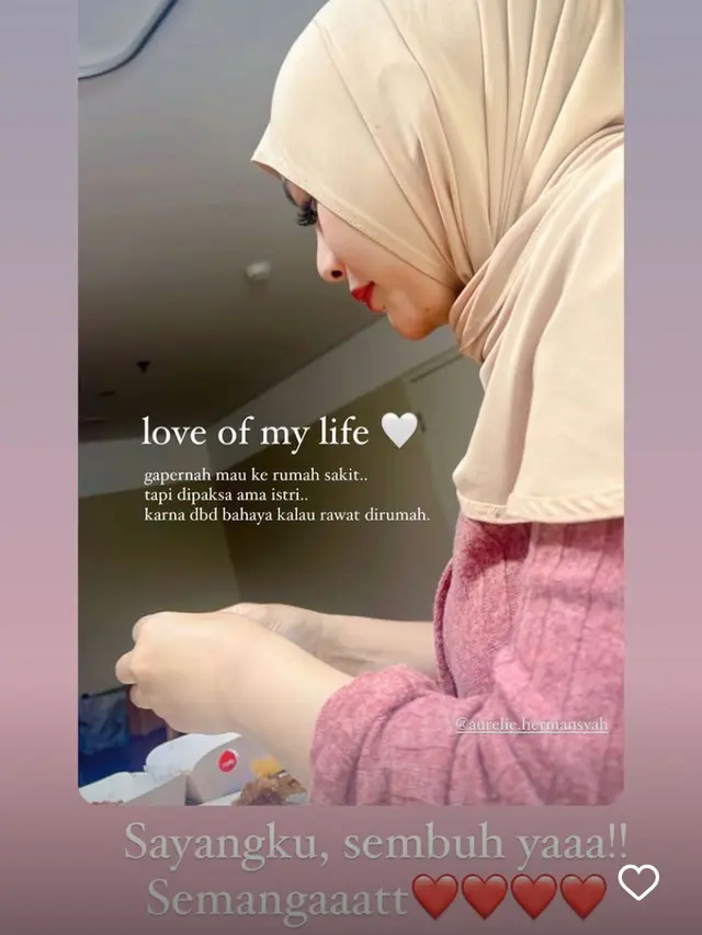 Unggahan Aurel Hermansyah soal Atta Halilintar kena DBD. (Foto: Dok. Instagram @aurelie.hermansyah)