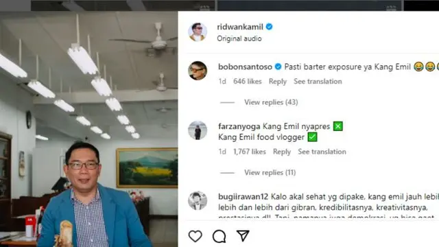 Ridwan Kamil Promosi Kuliner di Bandung