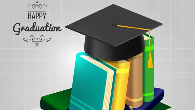 Ilustrasi kelulusan sekolah, lulus, wisuda