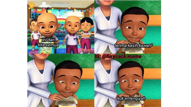 6 Meme Upin dan Ipin Bersama Teman-teman Ini Kocak Bikin Nyengir