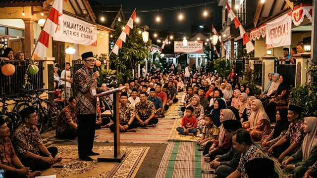 Sambutan Ketua RT Malam Tirakatan