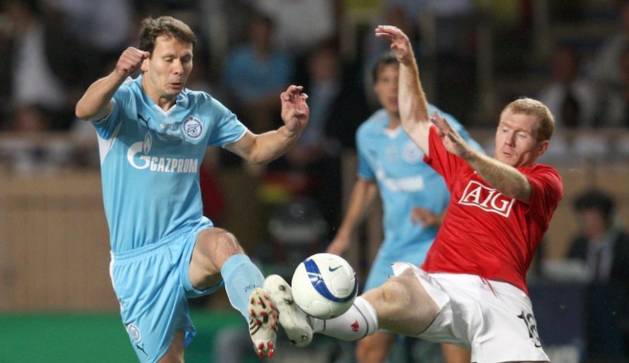 Paul Scholes berhasil menyumbang 26 gol di kancah Eropa dan berada di peringkat lima top skorer MU. (AFP Photo/Valery Hache)