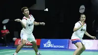 Ganda campuran Indonesia, Praveen Jordan/Melati Daeva Oktavianti, saat berlaga di PBSI Home Tournament. (Dok PBSI)