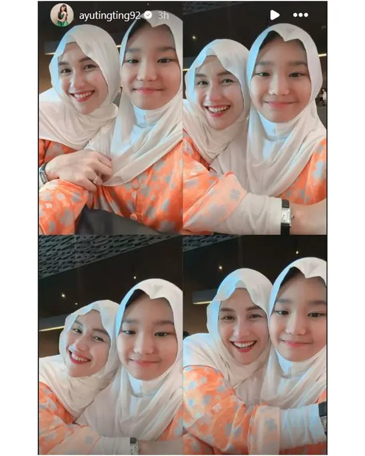 6 Potret Ayu Ting Ting dan Bilqis Berangkat Umrah, Akhir Tahun Bareng Keluarga
