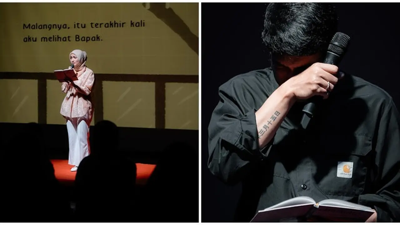 Potret 7 Artis Baca Puisi di Peluncuran Buku Natasha Rizky, Desta Sampai Menangis