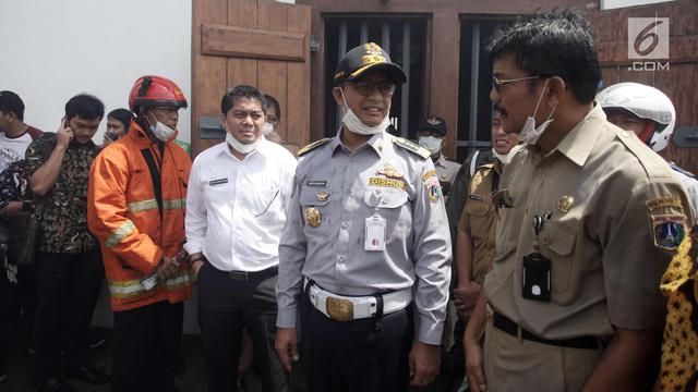 Anies Baswedan Tinjau Kebakaran Museum Bahari