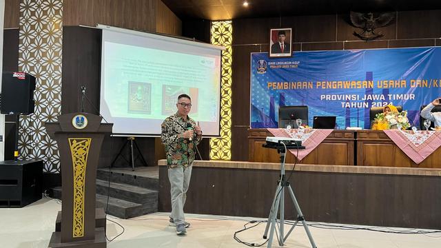 Avia menjadi nas=rasumber di Dinas Lingkungan Jatim (Liputan6.com/ ist)