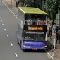 Rute yang akan ditempuh Bus tingkat wisata atau City Tour Jakarta nantinya masih sama seperti sebelumnya, Jakarta, Sabtu (10/1/2015). (Liputan6.com/Miftahul Hayat)