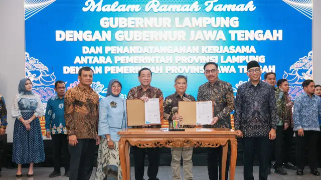 Pemprov Jateng – Lampung Teken 11 Kerja Sama Berbagai Bidang, NIlainya Capai Rp 832,3 Miliar per Tahun
