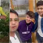Transformasi Baim Cilik dan Nizam Hasan yang bertemu kembali dengan Raffi Ahmad. (Sumber: Instagram/nizamhasan342/raffinagita1717)