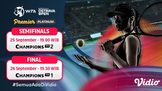 Jadwal dan Live Streaming WTA 500 Banka Ostrava Open 2021 Babak Final di Vidio Pekan Ini