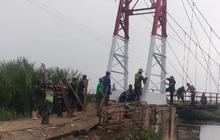 TNI Selesaikan Pembangunan Jembatan Gantung Langkat, Mobilitas Warga Gebang Makin Lancar