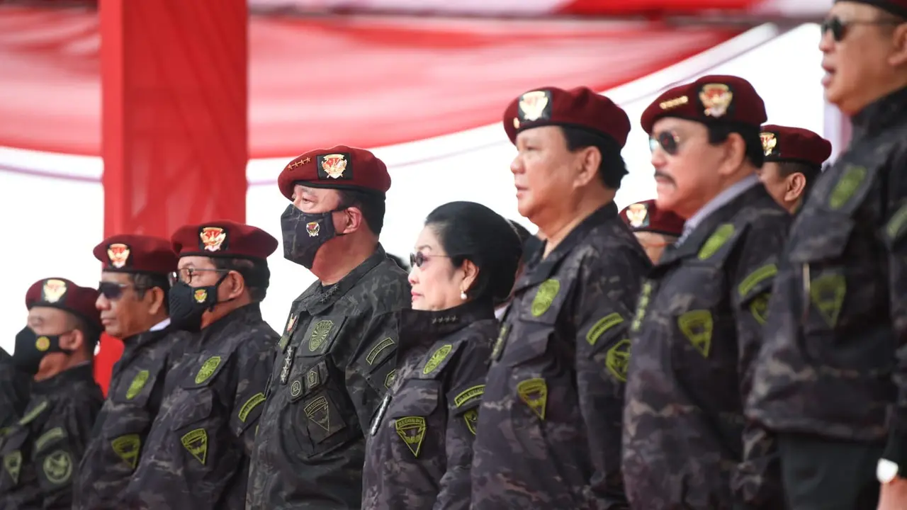 Kepala BIN Budi Gunawan, Presiden ke-5 RI Megawari Soekarnoputri dan Menteri Pertahanan Prabow menghadiri esmikan fasilitas teknologi Medical Intelligence dan pengembangan Smart Campus Sekolah Tinggi Intelijen Negara (STIN)