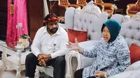 Lenis Kogoya dan Risma di rumah dinas Wali Kota Surabaya (Sumber: Instagram/surabaya)