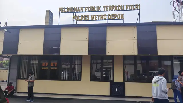 Suasana Polres Metro Depok.