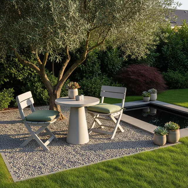 Gambar Desain Taman Belakang Rumah Minimalis (Image by Gemini AI)