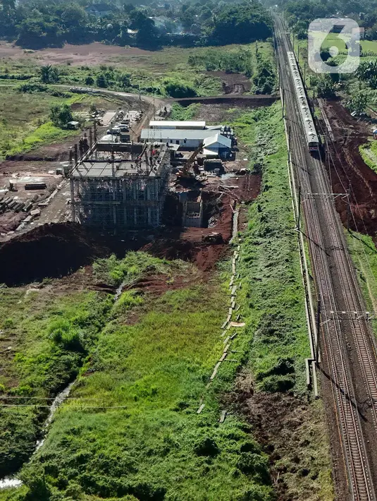 PT Kereta Api Indonesia dengan PT Sinar Mas Land membangun stasiun kereta api di KM 37+045 Rute Tanah Abang-Rangkas Bitung dengan luas bangunan kurang lebih 3.000 meter persegi. (merdeka.com/Arie Basuki)