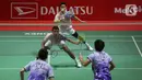Bertanding di Istora Gelora Bung Karno, Senayan, Jakarta, Fajar Alfian/Muhammad Rian Ardianto menang mudah dua game langsung (21-16 dan 21-17). (Liputan6.com/Helmi Fithriansyah)