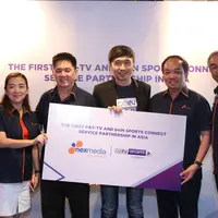 Nexmedia memanjakan pelanggannya untuk bisa menyaksikan berbagai pertandingan olahraga lewat layanan beIn SPORT CONNECT. (Daniel Kampua/Bintang.com)