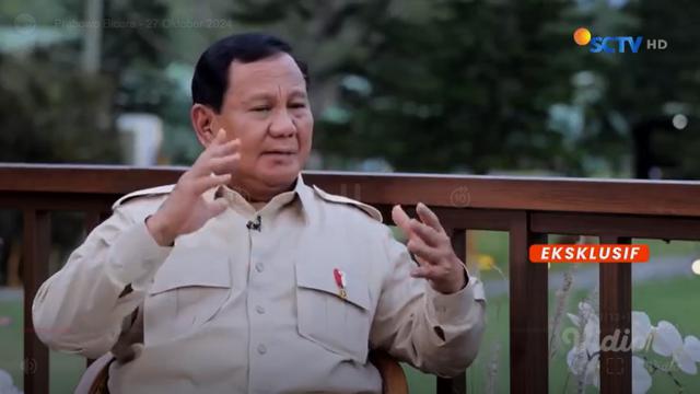 Presiden RI Terpilih Periode 2024-2029 Prabowo Subianto menyampaikan sejumlah hal dalam program Prabowo Bicara.