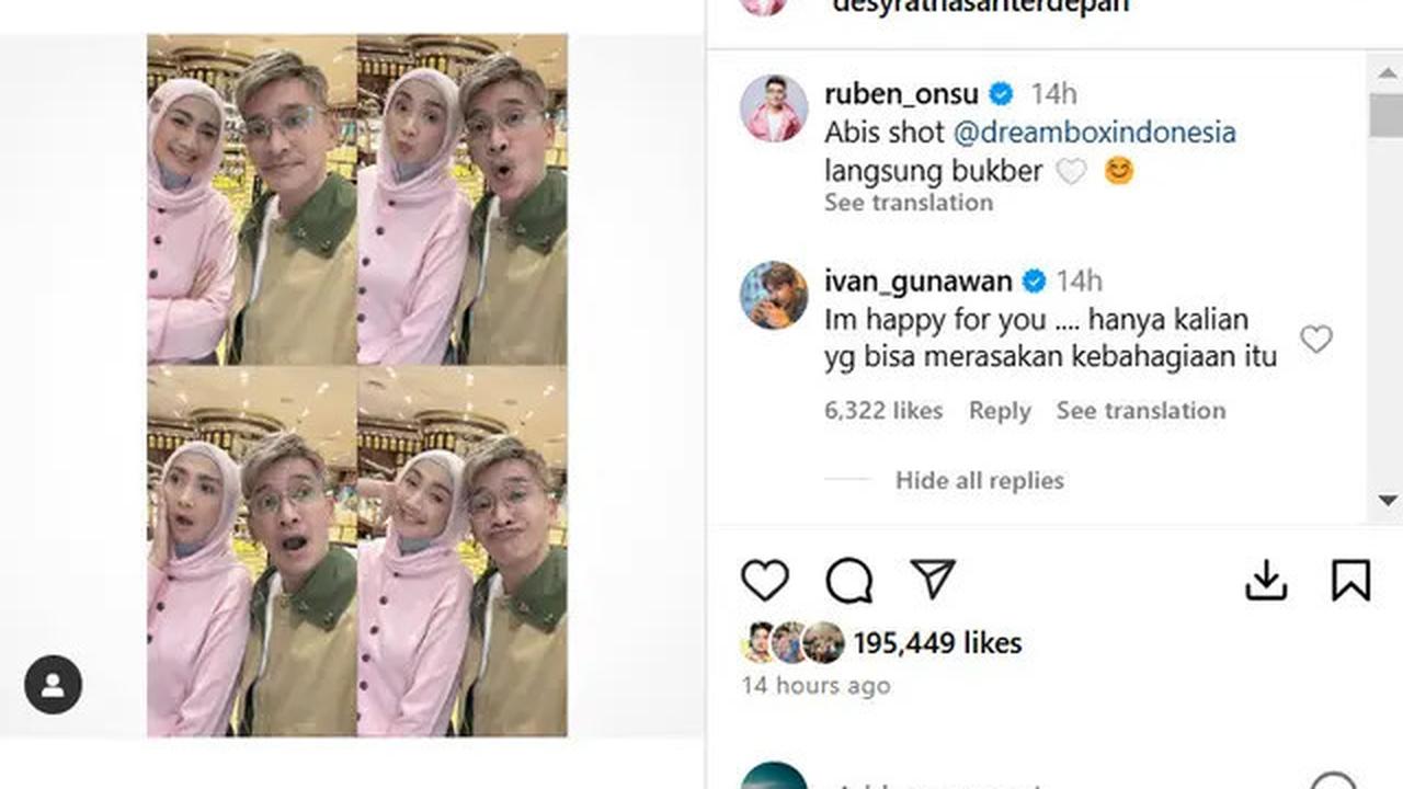 Ruben Onsu Bukber dengan Desy Ratnasari, Komentar Ivan Gunawan Disorot