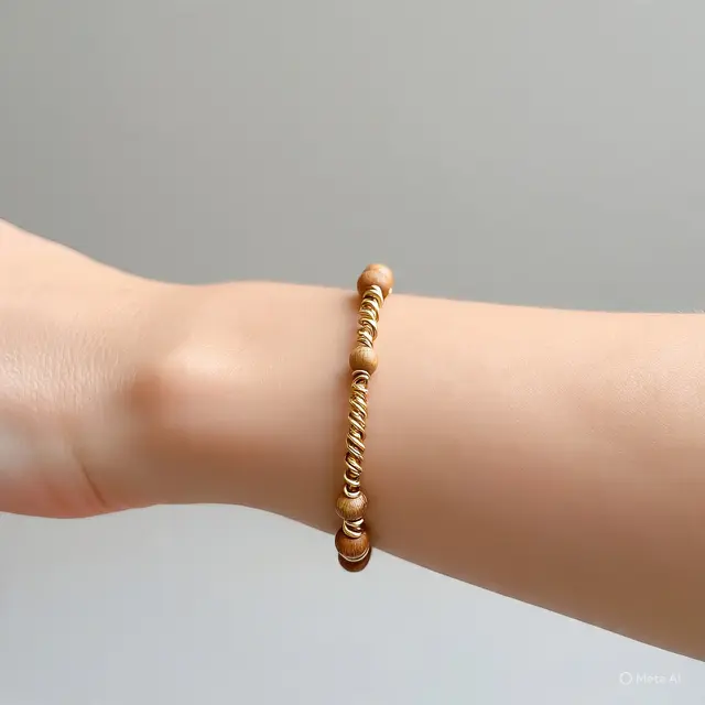 Referensi Model Gelang Emas Kombinasi Manik-Manik