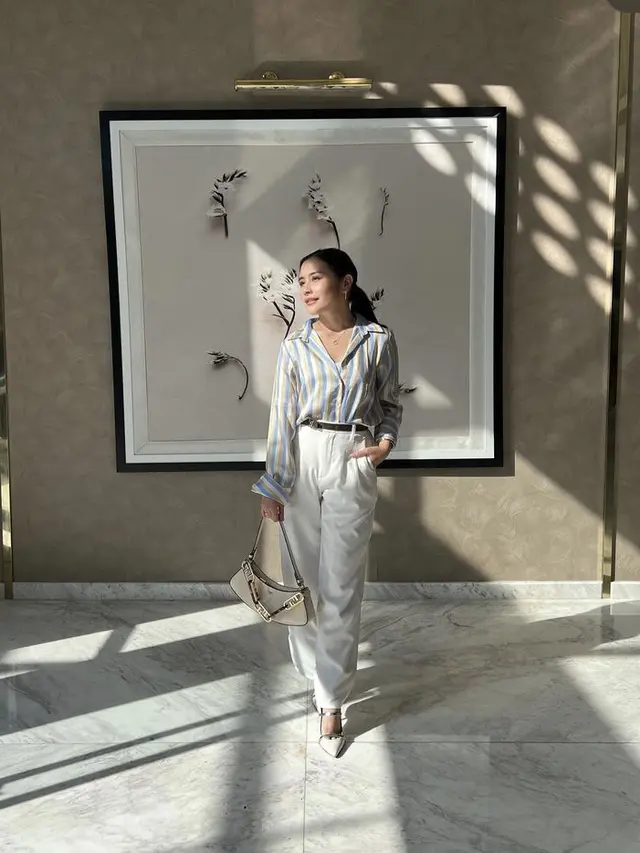 Cara styling loose pants ala Prilly Latuconsina