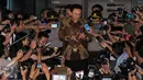 Gubernur DKI Jakarta Basuki Tjahaja Purnama (Ahok) usai diperiksa KPK selama 12 jam, Jakarta, Selasa (12/4). Ahok menyebut BPK menyembunyikan data kebenaran. (Liputan6.com/Helmi Afandi)