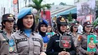 Polwan Polda Sulut ikut ambil bagian dalam devile pada event TIFF 2022.