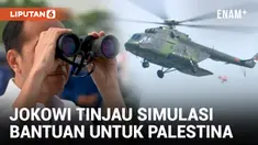 Presiden Jokowi Tinjau Kesiapan Alutsista dan Simulasi Bantuan Udara untuk Palestina