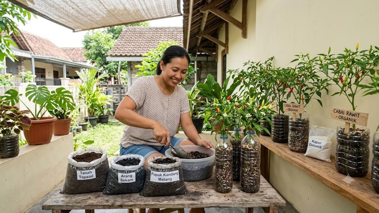 Tips Tanaman Cabai di Botol Bekas Cepat Berbunga dan Berbuah