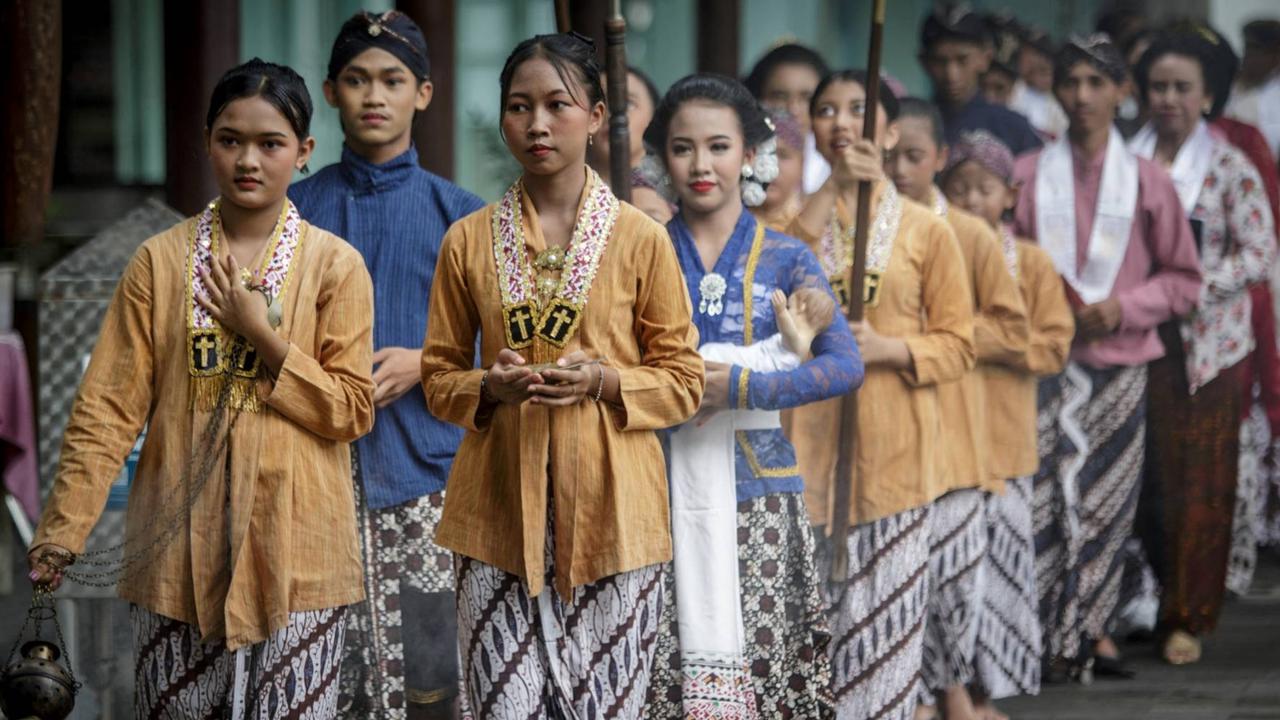 FOTO: Indahnya Perayaan Natal dalam Balutan Nuansa Jawa di Gereja Ganjuran Yogyakarta