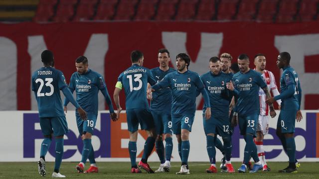 Lawan 10 Orang, AC Milan Bermain Imbang Atas Red Star