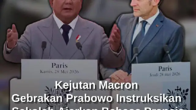 Gebrakan Prabowo Kejutkan Macron, Instruksikan Sekolah di RI Wajib Belajar Bahasa Prancis