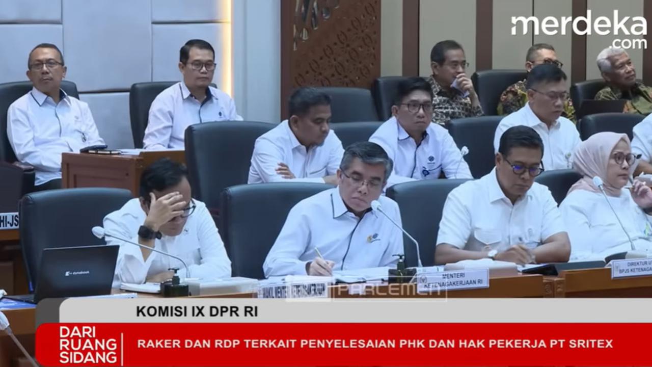 VIDEO: Wamenaker Langsung Garuk-Garuk Kepala Kena Semprot Irma DPR Soal PHK Sritex