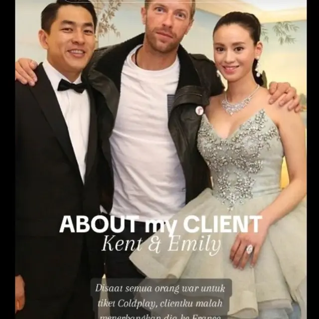Pasangan Pengantin Hong Kong Sukses Undang Coldplay ke Pesta Pernikahan Mereka di Prancis