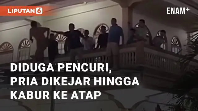 Pria terduga mencuri kotak amal masjid dikejar warga. Kejadian terjadi di Sungai Rumbai, Dharmasraya, Sumatra Barat