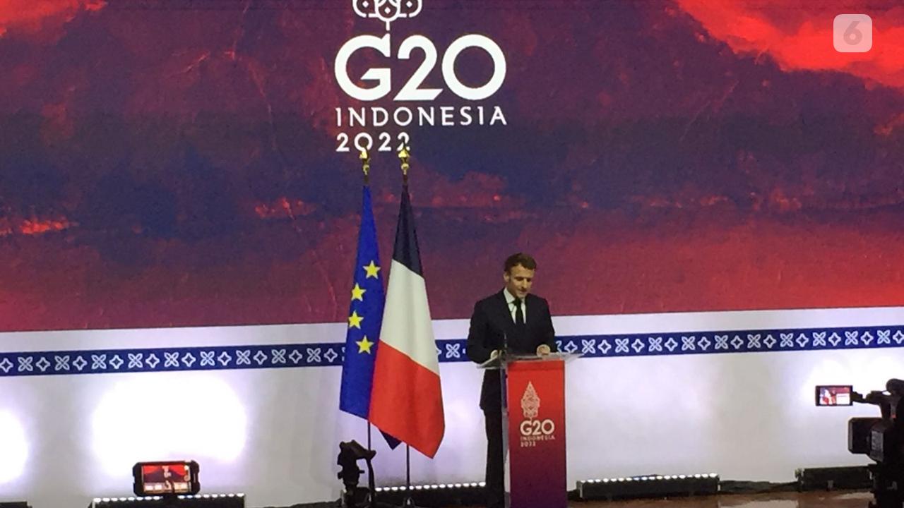 Ada pesan khusus yang dibahas oleh Presiden Prancis Emmanuel Macron bersama Presiden China Xi Jinping. Dan itu dibocorkan oleh Macron kepada media (Liputan6.com/Teddy Tri Setio Berty)