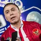 Ketum PSSI, Mochamad Iriawan, menjawab pertanyaan wartawan saat hadir pada Indonesian Soccer Awards 2019 di Studio Indosiar, Jakarta, Jumat (10/12). Acara ini diadakan oleh Indosiar bersama APPI. (Bola.com/Vitalis Yogi Trisna)