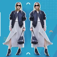 Padu padan bomber jacket untuk dipakai sehari-hari ala street styler. (Image: stylecaster.com)