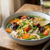 Resep sup jamur kuah bening. [AI Generated]